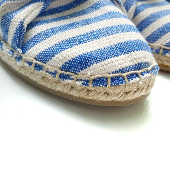 Circus Sam Edelman Striped Espadrille Mules 8 Bow Toe Slip On Canvas Summer Chic - Picture 5 of 16